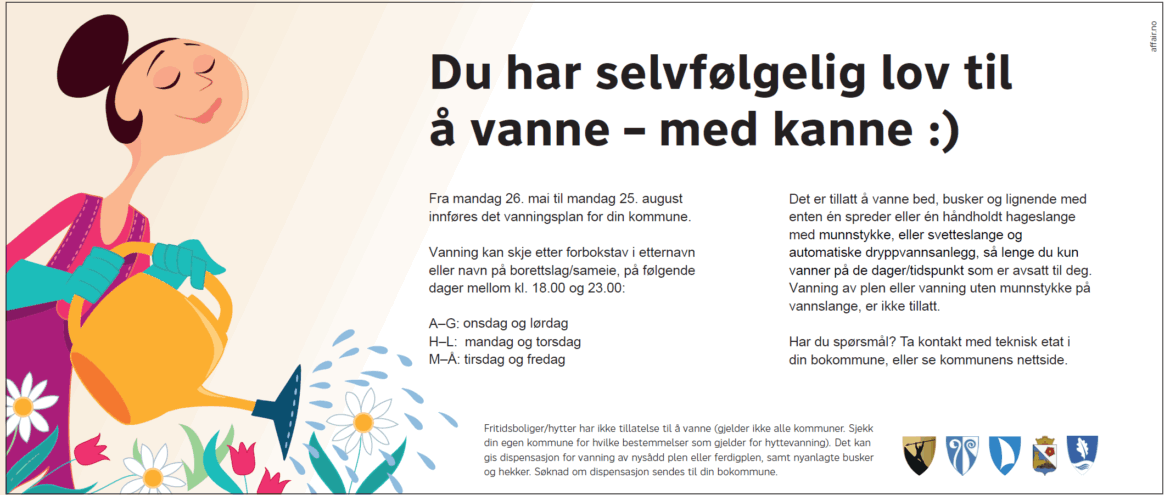 KOMMUNENES VANNINGSRESTRIKSJONER 2025